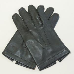 HERMES（エルメス） メンズ手袋 クルー・ド・セル II ブラック ディア