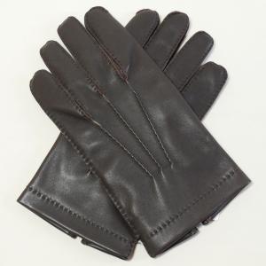 HERMES エルメス メンズ手袋 クルー・ド・セル II ブラック ディア