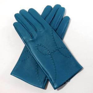 エルメス レディース 手袋 グローブ リスボン ラム ブルーグリーン HERMES GANTS FEMME LISBONNE AGNEAU GLACE BLEU CURACAO｜mitoyo