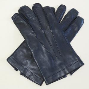 エルメス メンズ手袋 グローブ シュミジー ネイビーブルー ラム  HERMES GANTS HOMME CHEMISIER H000631G｜mitoyo