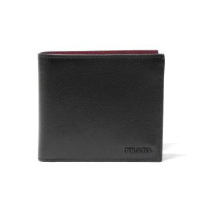 PRADA（プラダ） メンズ 長財布 ネイビーブルー＋グレー サフィアーノ