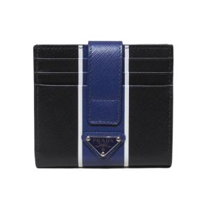 PRADA（プラダ） メンズ 長財布 ネイビーブルー＋グレー サフィアーノ