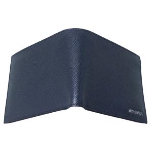 プラダ メンズ二つ折り財布 ネイビーブルー+グ...の詳細画像5