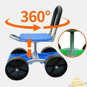 農作業 椅子 360°回転 ガーデンカート 車...の詳細画像1