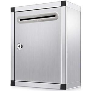 ステンレス製 鍵付き メールボックス 郵便受け ポスト