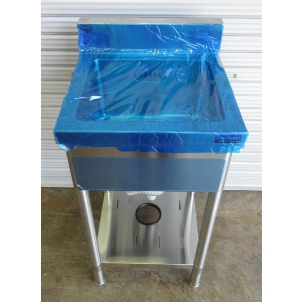 未使用品 マルゼン 1槽シンク BS1-044H W450×D450×H850mm バックガードD7...