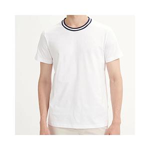 エーグル AIGLE 吸水速乾 ネックストライプ ロゴTシャツ（メンズ）半袖 ZTHAH38-001