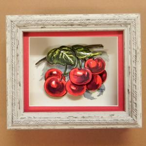 シャドーボックスキット　チェリー（額、テキスト付き）4×5インチサイズ/3D/ミツヤ/額/クラフト/初心者