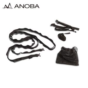 ANOBA(アノバ)  ハンギングチェーンショート ブラック AN110 アウトドア キャンプ アクセサリー デイジーチェーン 吊り下げ ギア ロープ 収納袋付き｜mitsuyoshi