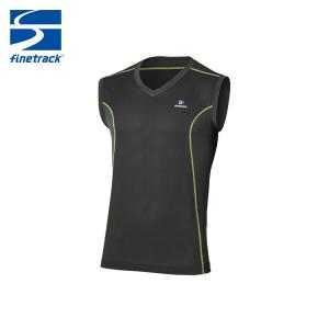 ファイントラック finetrack ドラウトソニックノースリーブ MEN'S (アイボリーブラック)  FMM1003(IV)｜mitsuyoshi