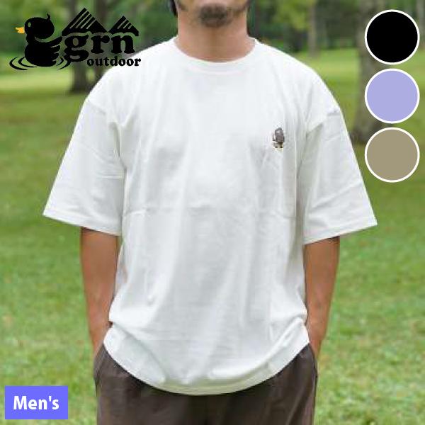grn outdoor  ワンポイントダックロウ ショートスリーブTシャツ GO4102F