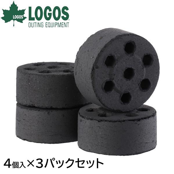 ロゴス  エコココロゴス・ミニラウンドDECO4 3パックセット アウトドア キャンプ 燃料 炭 成...