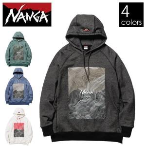 ナンガ エコハイブリッドコントアーマップロゴスウェットフーディー