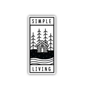 SIMPLE LIVING プリントステッカー