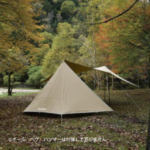 UNIFLAME - REVOスクエアタープ 4x4 TC/TAN 2024年生産終了：REVOスクエアタープ 4×4 TC/TAN - ユニフレーム