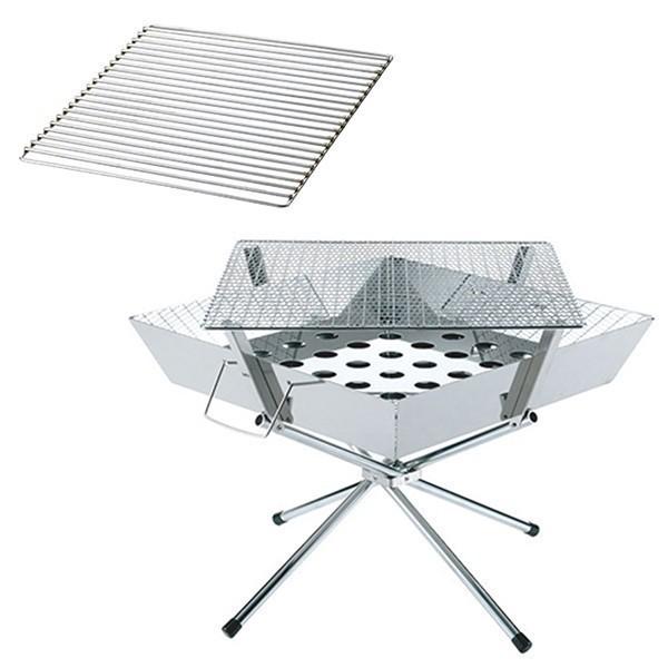 ユニフレーム ファイアグリル＆ファイアグリルヘビーロストル(683040＆683118) キャンプ用...