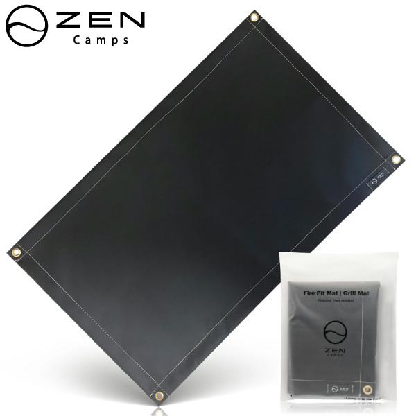 ZEN Camps 焚き火シート 焚き火専用シート 95cmx60cm ブラック シリコン加工モデル...