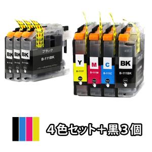 ４色セット＋黒３本 ブラザー 互換インク LC111-4PK LC111BK LC111C LC111M LC111Y DCP-J952N MFC-J987DN/DWN MFC-J980DN/DWN MFC-J897DN/DWN MFC-J877N｜mitubosi8558