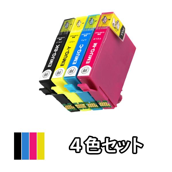 エプソン EPSON 互換インクカートリッジ MUG-4CL 4色セット MUG-BK MUG-C ...