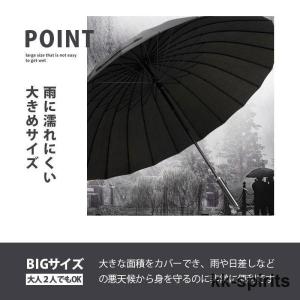 傘 メンズ 軽量 大きい 晴雨兼用 雨傘 16...の詳細画像3