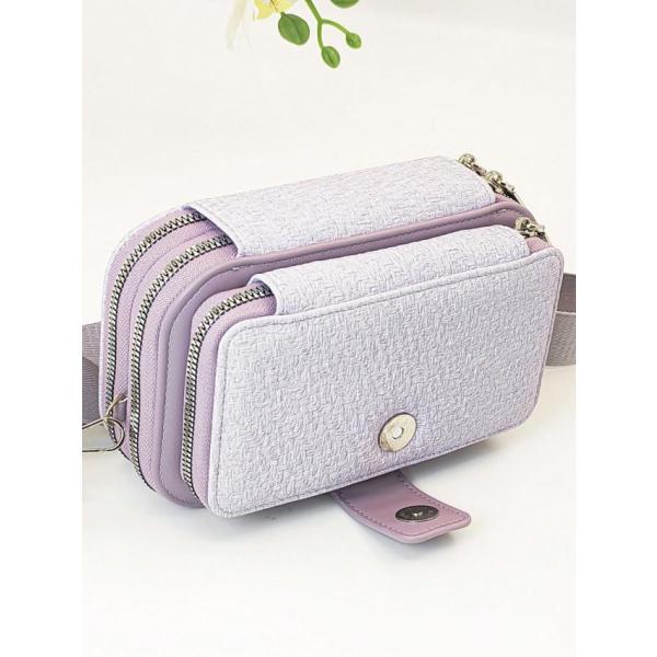 新作メッセンジャーバッグ マルチファンクション 大容量 ダブルジッパー 携帯電話 財布 ファッション...