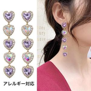 ピアス レディース 韓流 ロングピアス ラインス...の商品画像