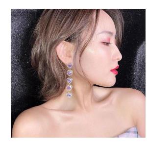 ピアス レディース 韓流 ロングピアス ライン...の詳細画像2