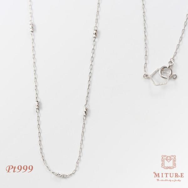 ロング ネックレス ゴールド プラチナ pt999 PT Pt pt 純プラチナ 65センチ 地金 ...