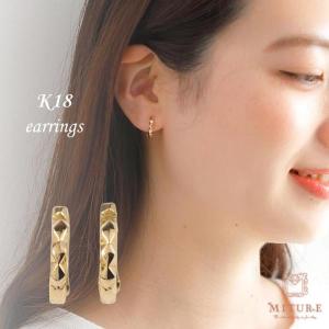 爆買 18金 K18 イヤリング 18k ゴールド ボリューム 大ぶり シンプル
