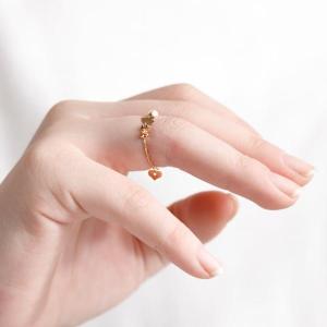 18金 リング 指輪 チェーンリング k18 ...の詳細画像4