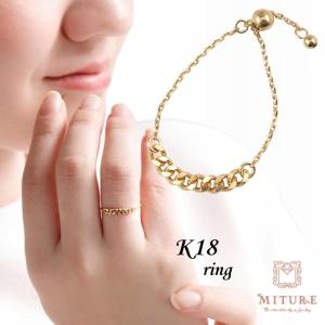 K18ロープリング　今日までのお値下げです 楽天市場】チェーンリング 18k 指輪 K18 チェーン ピンキーリング
