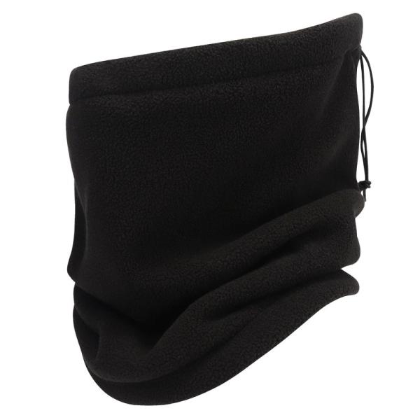 おたふく手袋 冬用ネックウォーマー発熱 防寒 吸汗速乾 ロング丈JW-136 ブラック フリーサイズ