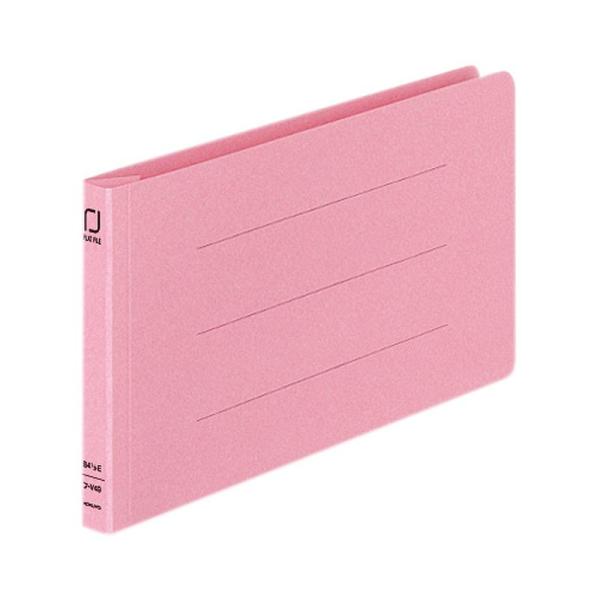コクヨ フラットファイル 紙表紙 樹脂製とじ具 2穴 B4 1/3横 150枚収容 ピンク フ-V4...