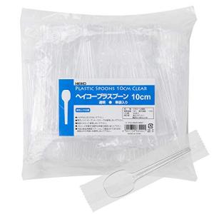 シモジマ ヘイコー スプーン プラスチック 透明 10cm 個包装 100本 004513007｜mitusawa10