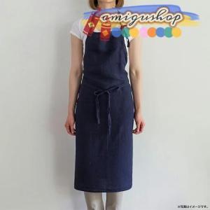 リネン エプロン おしゃれ ワンピース レディ...の詳細画像1