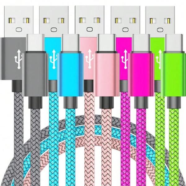 60W急速充電 USB Type-C ケーブル ナイロンブレード USB A to USB C アン...