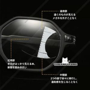 老眼鏡 自動にスマートズーム 遠近両用 多焦点...の詳細画像3