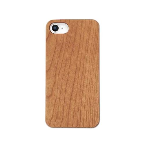 Pretimo iPhone SE ケース 天然木 木製 ウッド 桜の木 ワイヤレス充電対応 iPh...