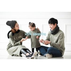 親子 ペアルック トレーナー ワンピース 赤ち...の詳細画像1