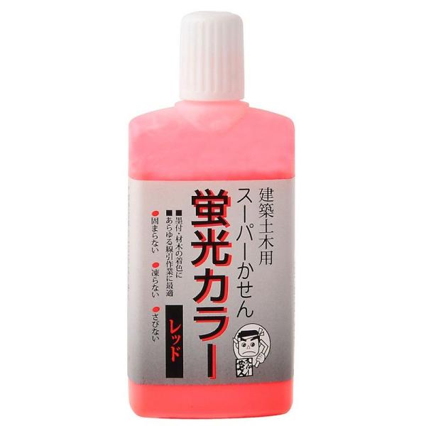 墨運堂 建築土木用スーパーかせん蛍光カラー レッド 60ml 13431