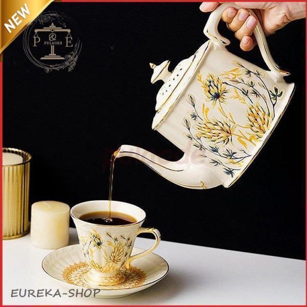 ティーカップ ティーセット ソーサー キッチン用品 食器 コーヒー お茶用品 おしゃれ 花柄 ホワイ...