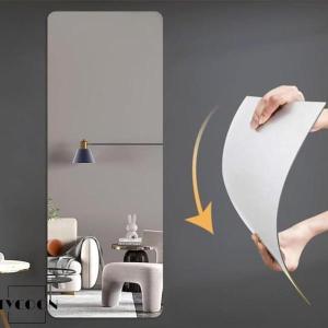 どこでも貼れる割れない鏡 幅40cm*高120...の詳細画像1