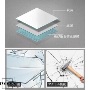 どこでも貼れる割れない鏡 幅40cm*高120...の詳細画像3