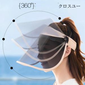 サンバイザー レディース UVカット フェイス...の詳細画像1
