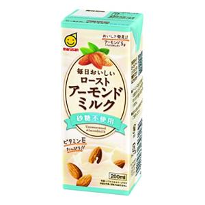 マルサン 毎日おいしいローストアーモンドミルク 砂糖不使用 200ml ×24本 紙パック｜mitusawa9