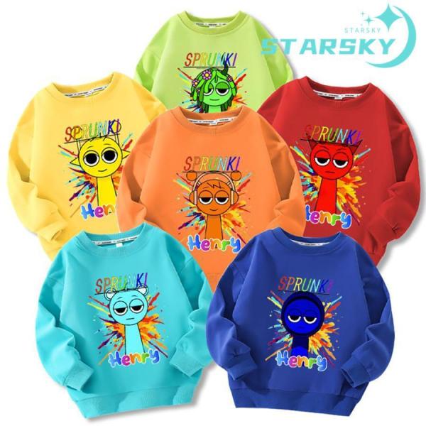 トレーナー　Sprunki スプランキー キッズ スウェット 長袖Tシャツ　 トップス　可愛い　長袖...