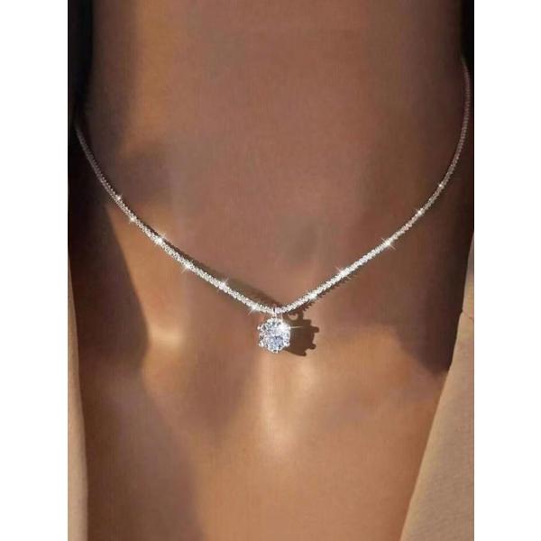 1個 高級感あるきらめくネックレス