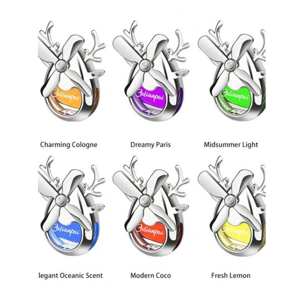 1点 車用エアアウトレット芳香剤 クリエイティブ エアフレッシュナー ディフューザー 回転式 香り放...