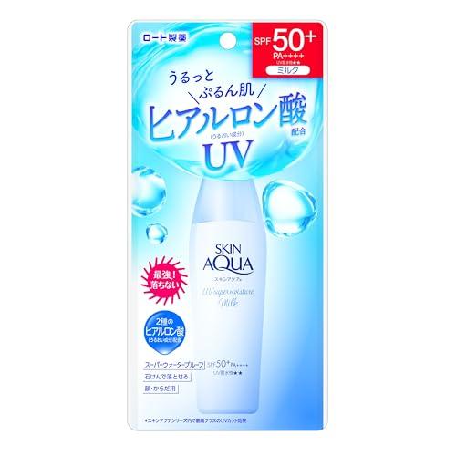 スキンアクア スーパーモイスチャーUVミルク 40mlヒアルロン酸配合UV、汗水に強いミルク、SPF...