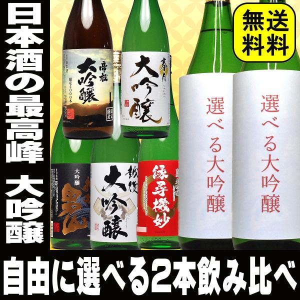 日本酒セット 選べる 大吟醸 飲み比べ 1800ml 2本 セット 大吟醸